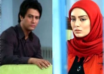 «سحر قریشی و شاهرخ استخری» در پشت صحنه سریال دلنوازان/ عکس
