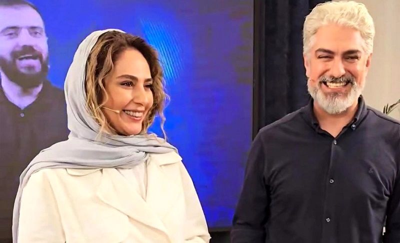 «مهدی پاکدل و رعنا آزادی ور» در پشت صحنه سریال جیران/ عکس